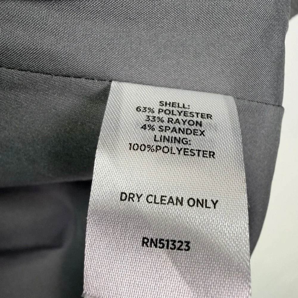Halogen Double Breasted Woman's Trench Vest Size 1X Gray Classy Classic‎ Staple